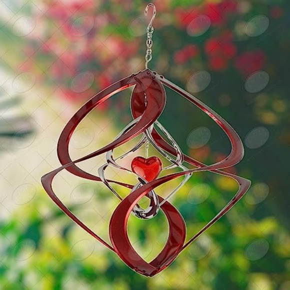 Red Carpet Studios 10131 21-Inch Copper Cosmix Wind Spinner And Chime, Hummingbird